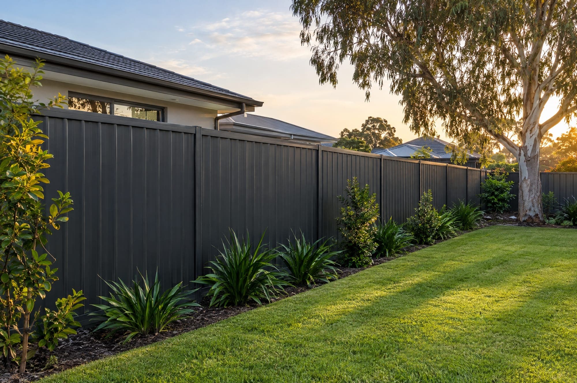 Colorbond boundary fence